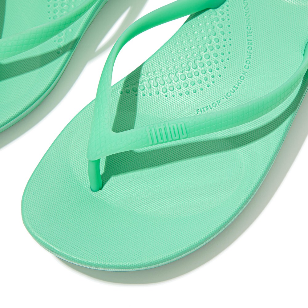 Fitflop Womens Flip-flops Mint Green - Iqushion Ergonomic - FJ0524973